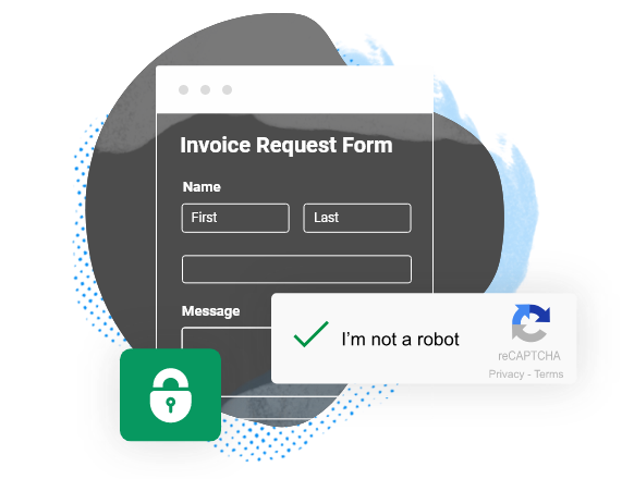 invoice request form with captcha