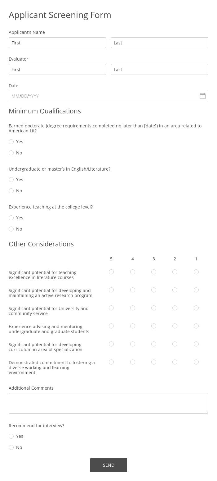 Audience Evaluation Form Template 123 Form Builder