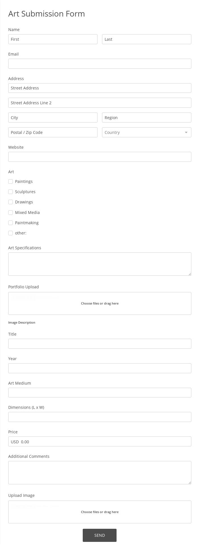 Free Art Commission Request Form Template 123 Form Builder