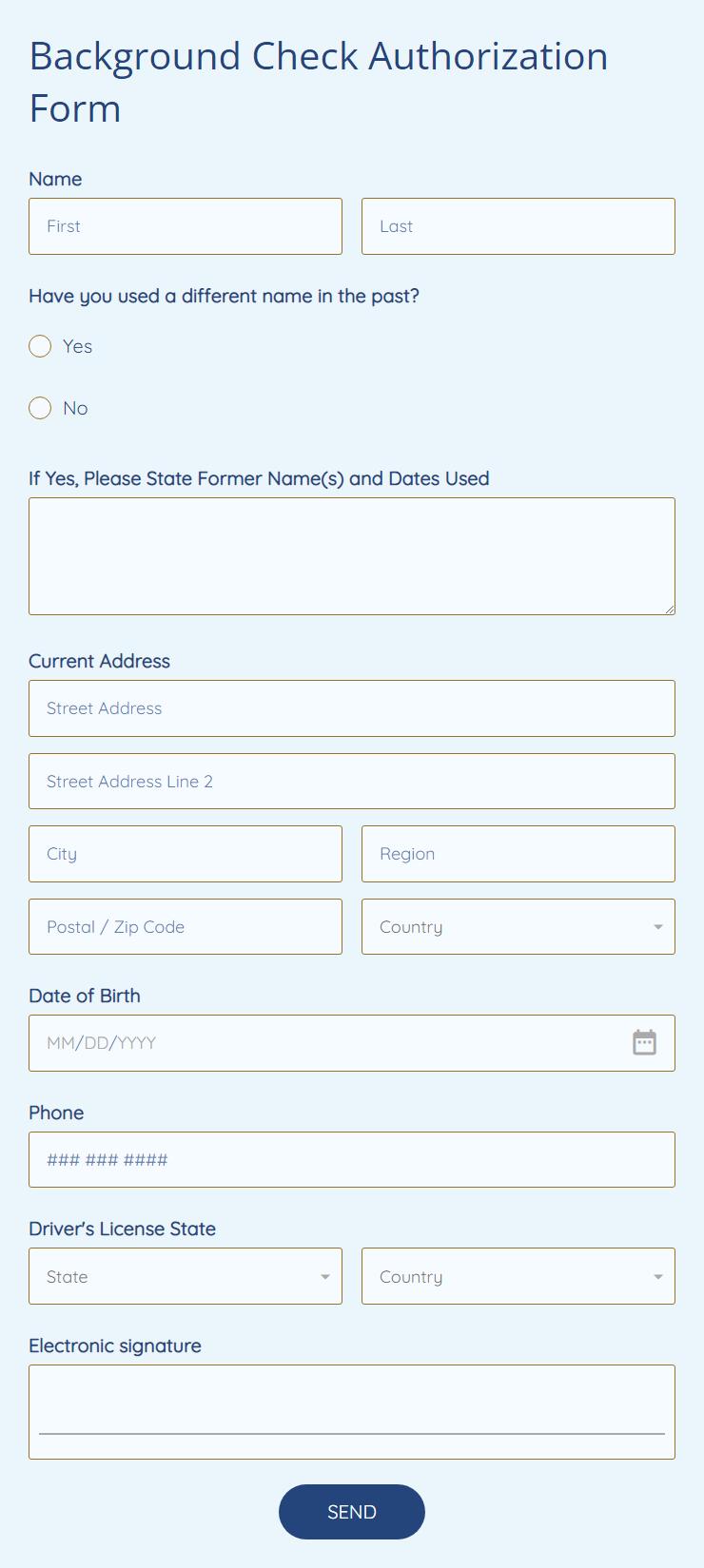 Free Background Check Authorization Form Template