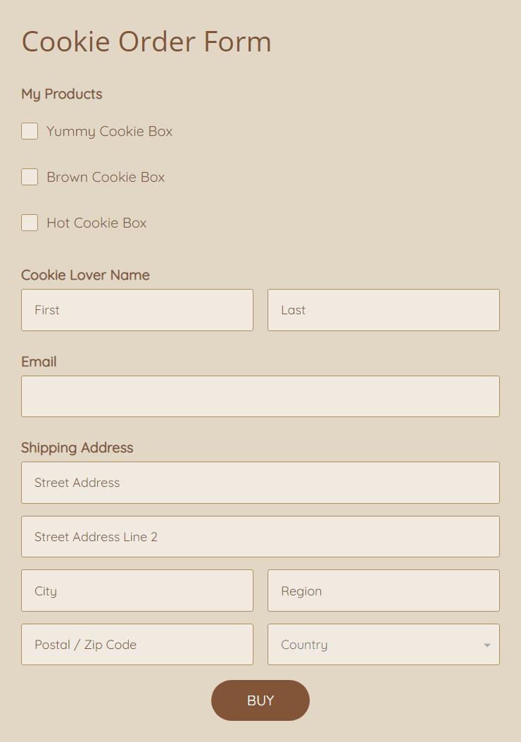 Free Online Cookie Order Form Template 123FormBuilder