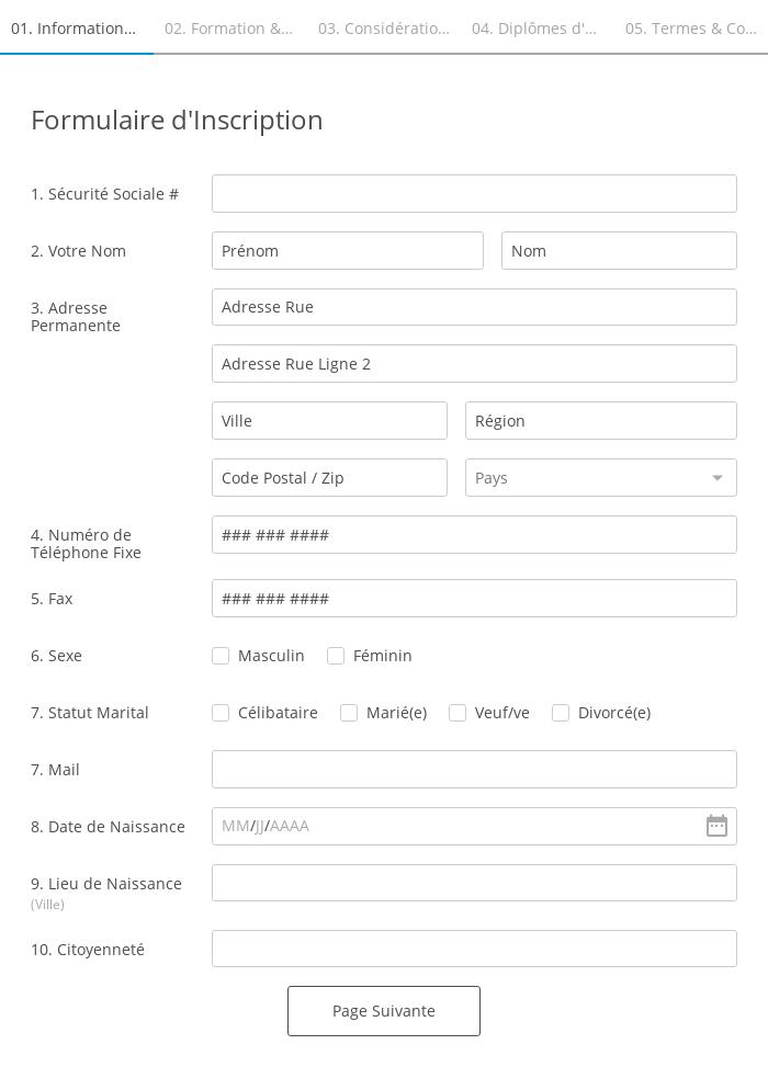 Modèles des formulaires d'inscription en ligne | 123 Form ...