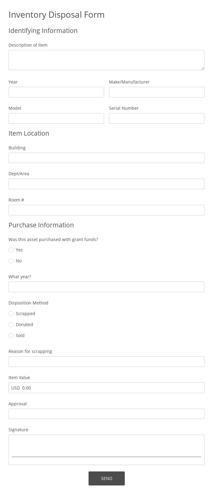 Inventory Disposal Form Template  23 Form Builder For Waste Management Report Template