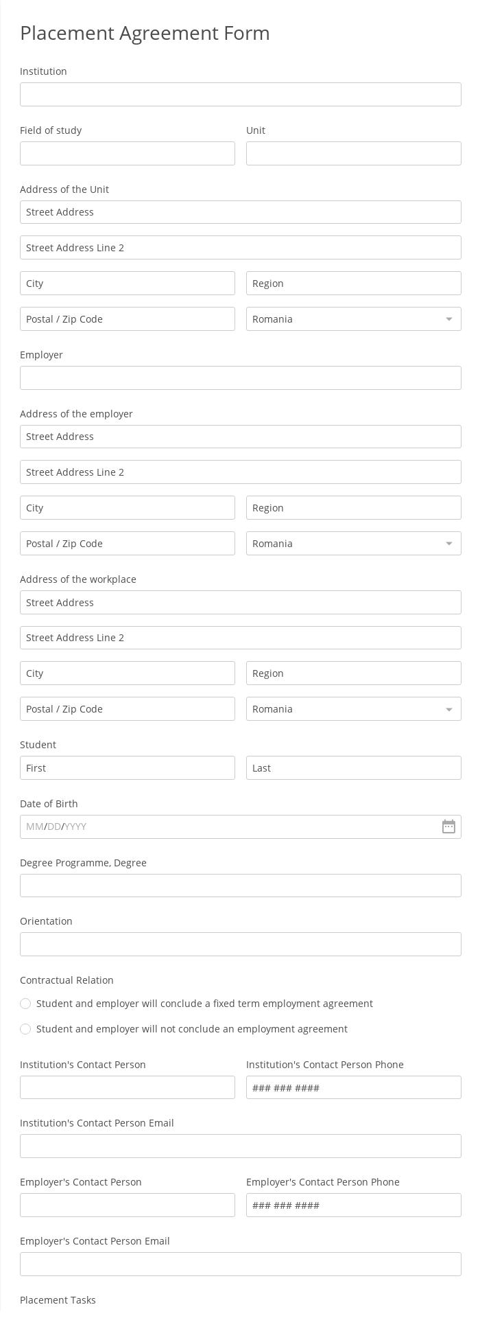 Placement Agreement Form Template  22 Form Builder With workplace mediation agreement template