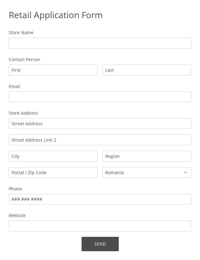 Retail Application Form