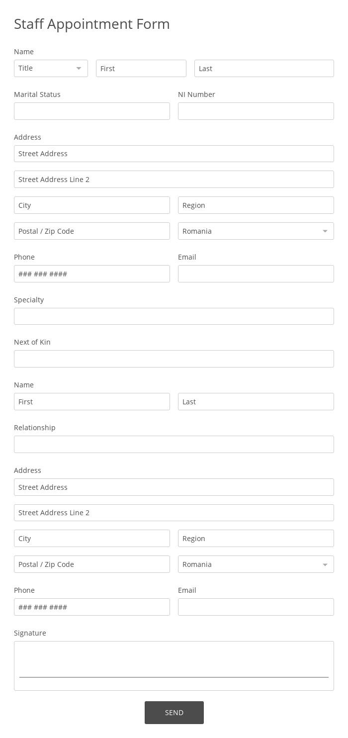 Appointment Forms Online Form Templates 123 Form Builder