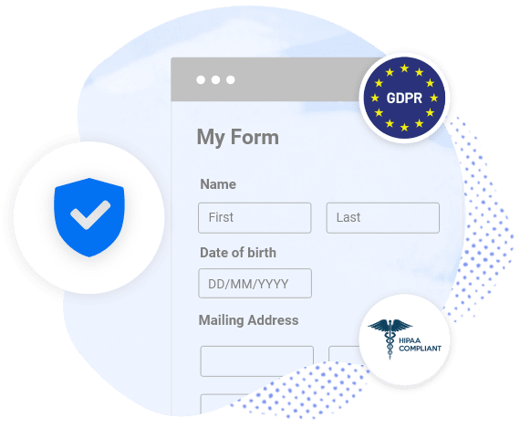 secure form with gdpr and hipaa compliance