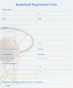 Free Sports Registration Forms Templates | 123FormBuilder