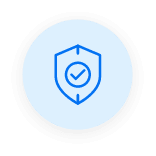 security shield in blue