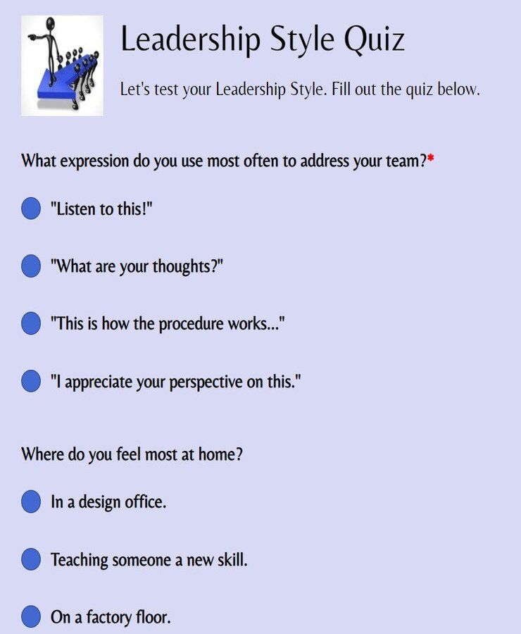 educational leadership style quiz