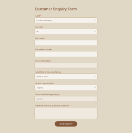 Customer Inquiry Form