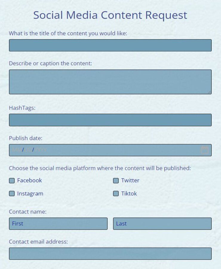 Media Request Form Template