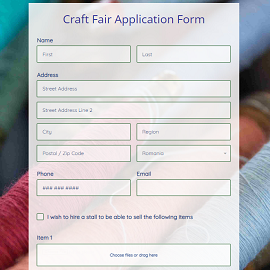 Craft Fair Application Form