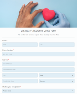 Free Online Health Insurance Quote Form Template