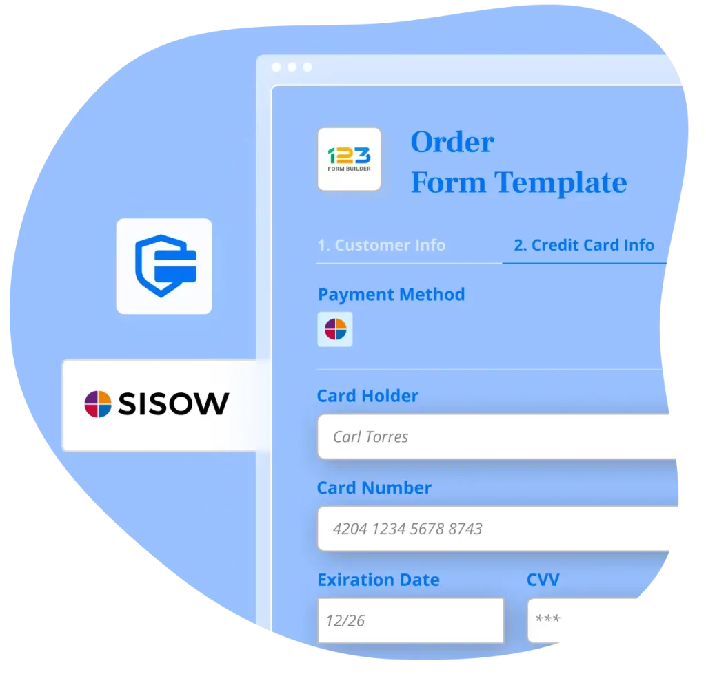 Image showing an Order Form Template with Sisow integration