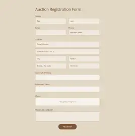 Auction Registration Form