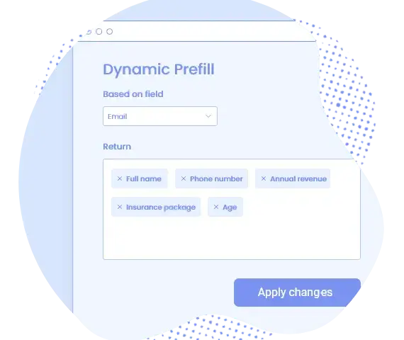 forms showing how the prefill option works