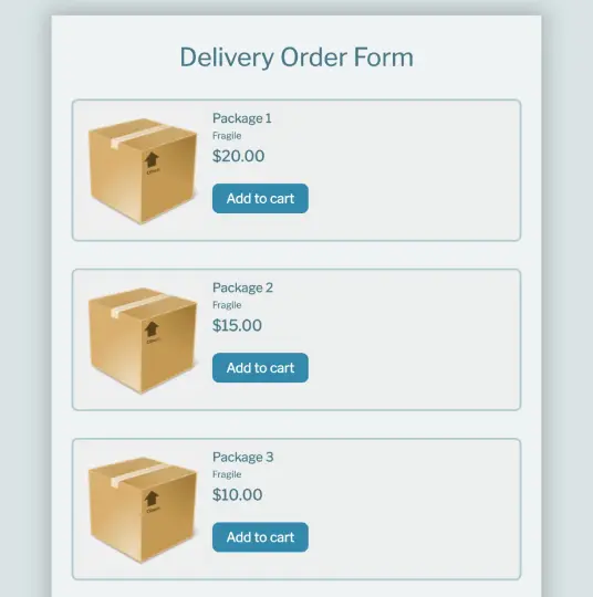 Delivery Order Form