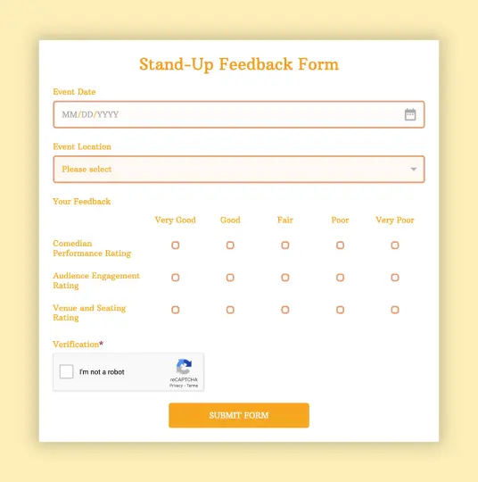 Stand-Up Feedback Form