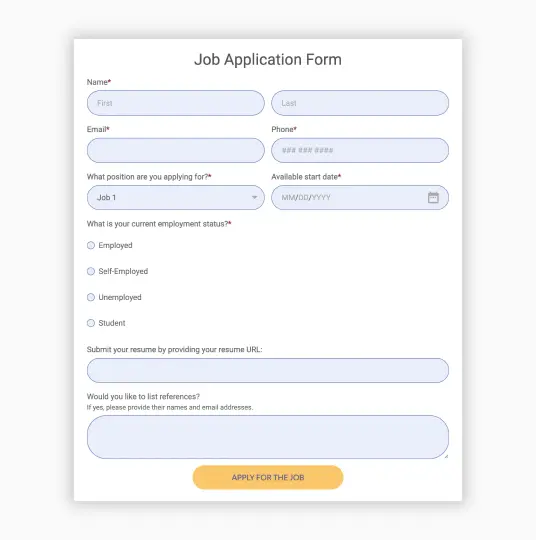 Job Application Template