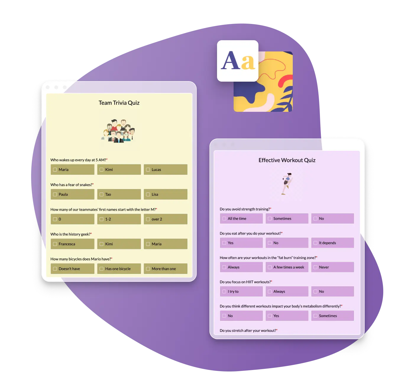 Image showing 123FormBuilder quiz templates for employees
