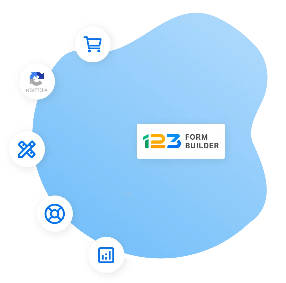 Image showing a few of the 123FormBuilder platform features