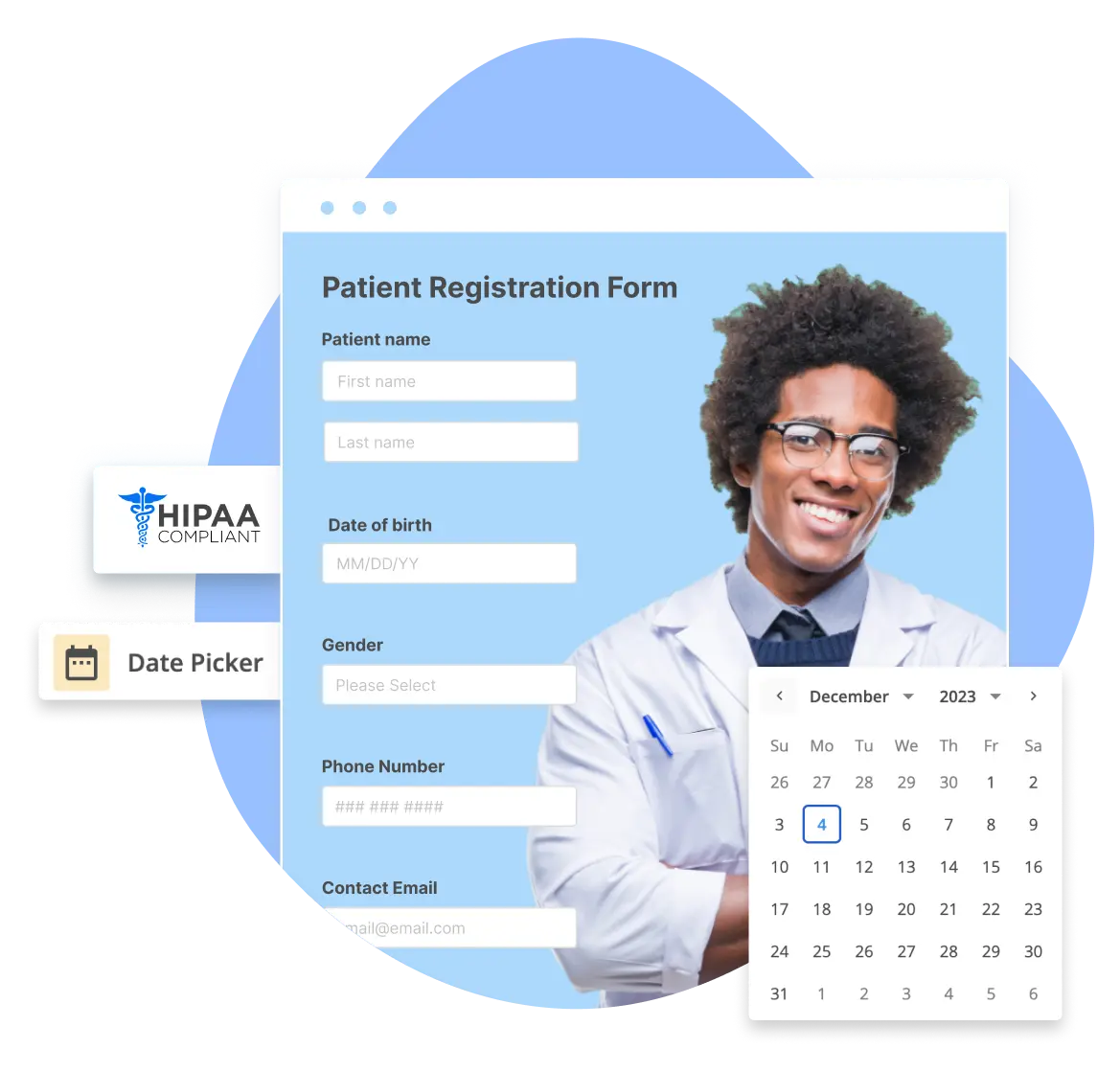 Image showing a hipaa compliant form