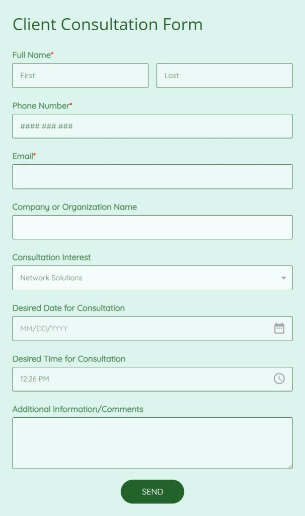 client consultation form