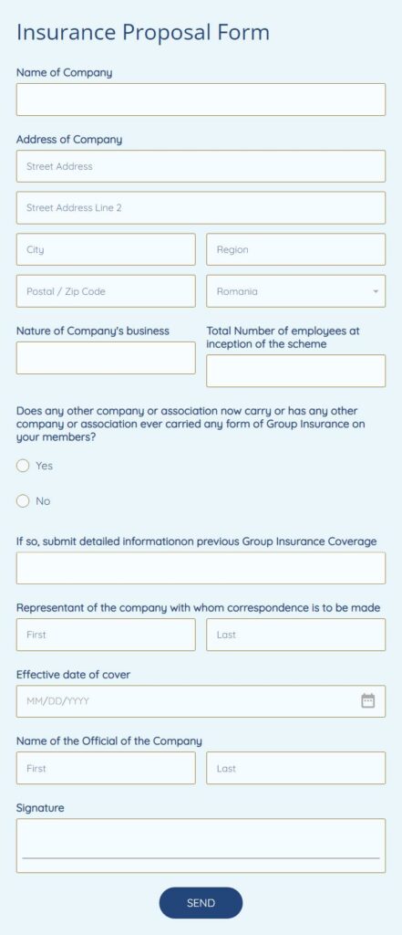 insurance proposal form