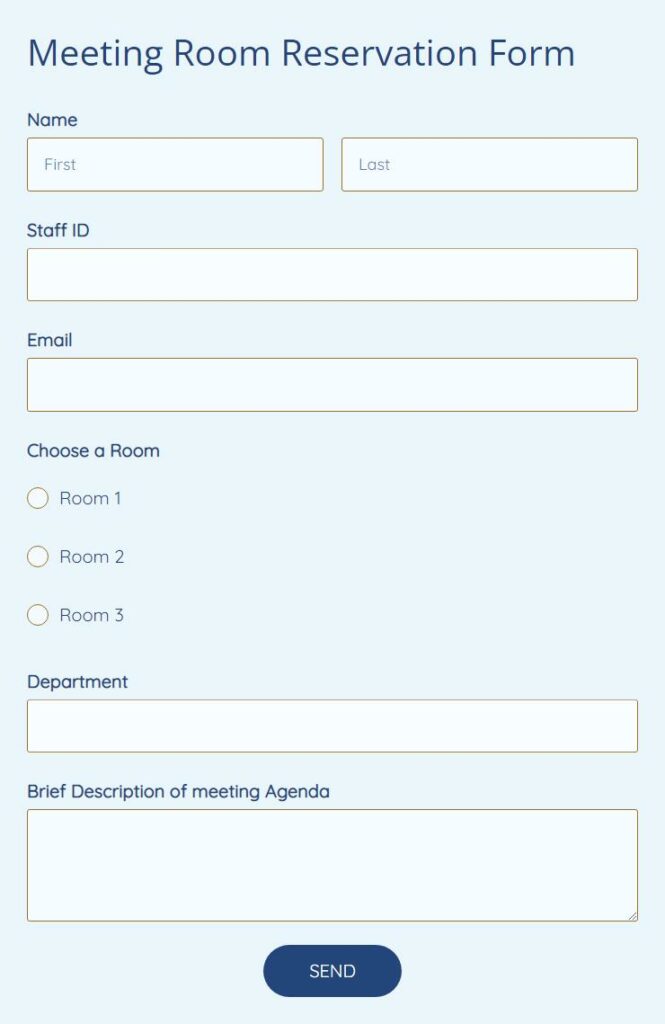 meeting room reservation form