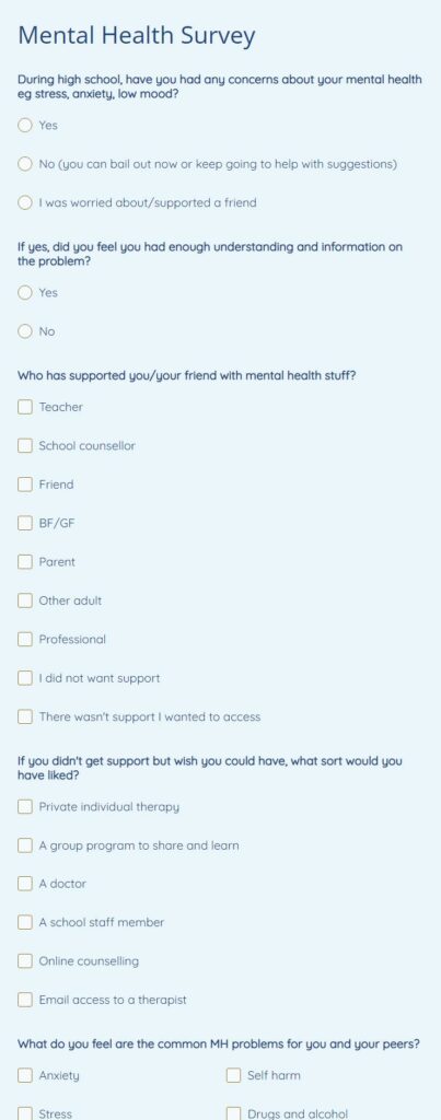 mental health survey