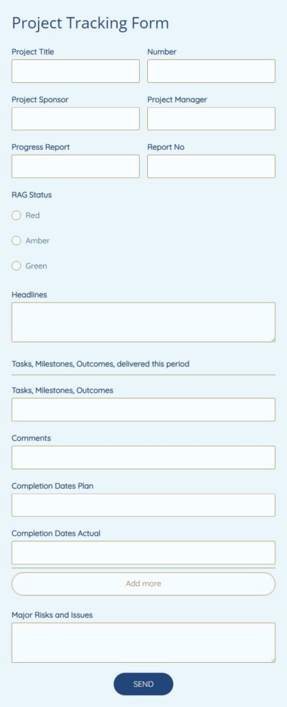 project tracking form