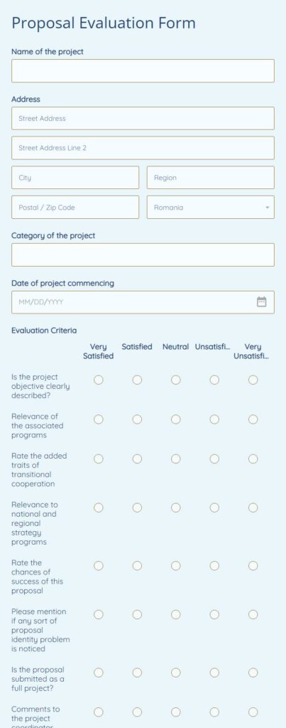 proposal evaluation form