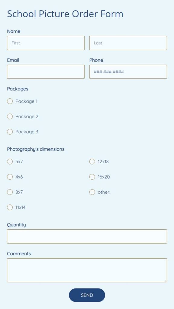 school picture order form