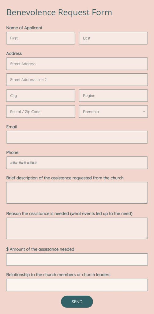 benevolence request form
