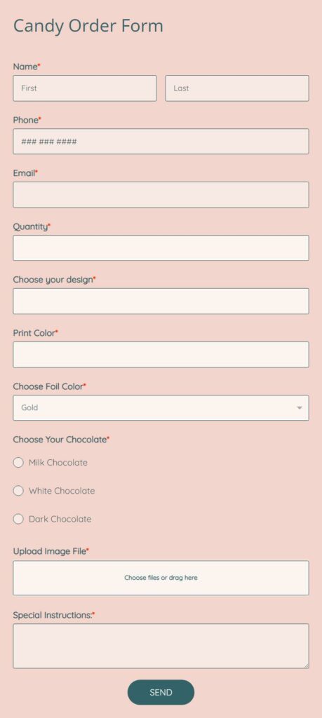 candy order form template