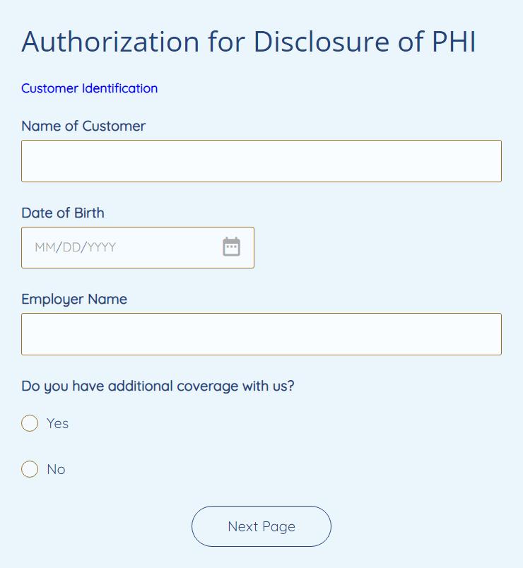 authorization for disclosure of protected health information