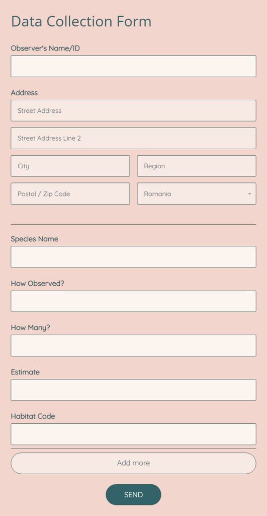 data collection form
