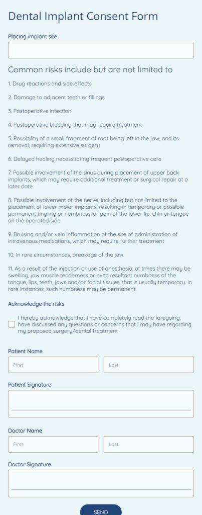 dental implant consent 
