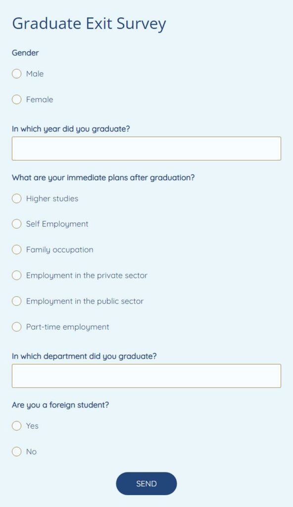 graduate exit survey