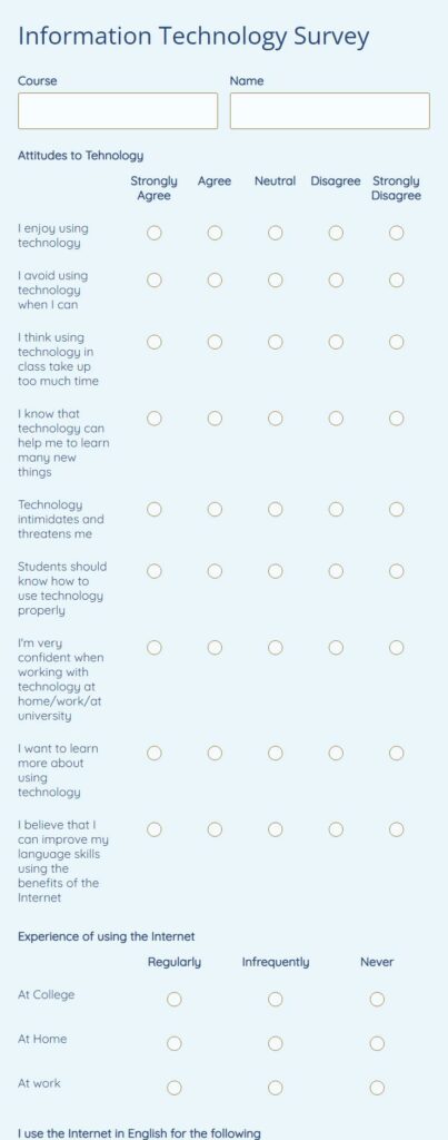 information technology survey