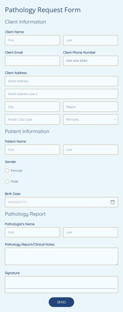 pathology request form