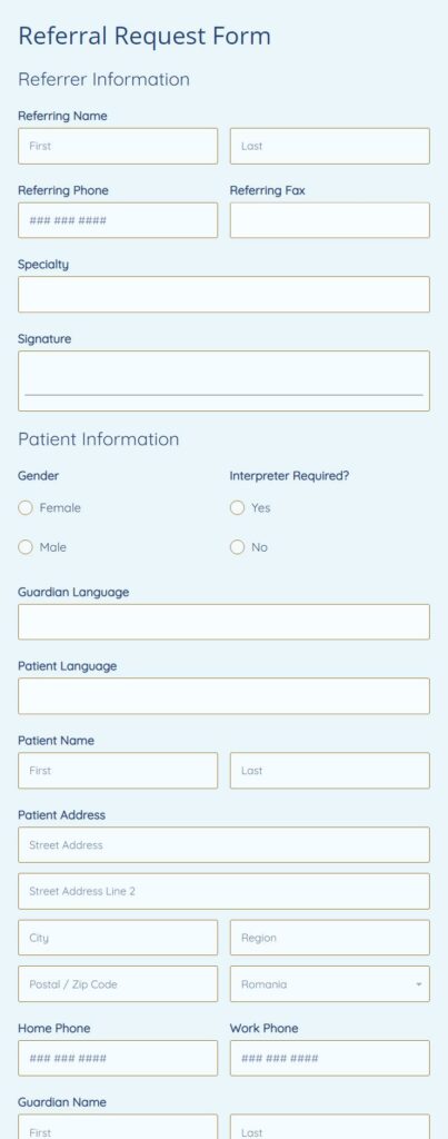 referral request form