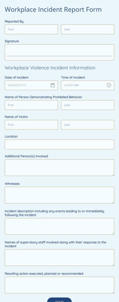 workplace incident report form