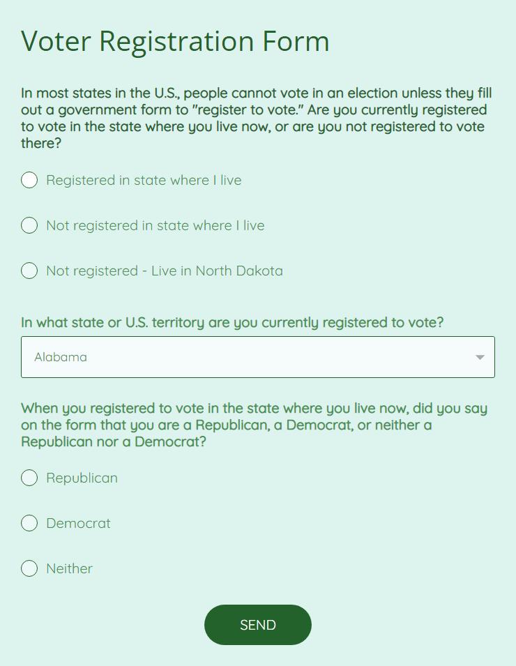 Voter Registration Form