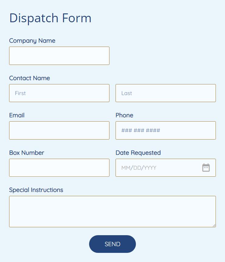Dispatch Form
