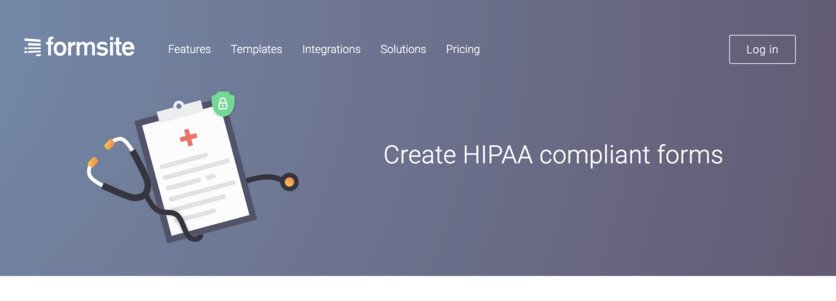 Formsite HIPAA compliant form builder