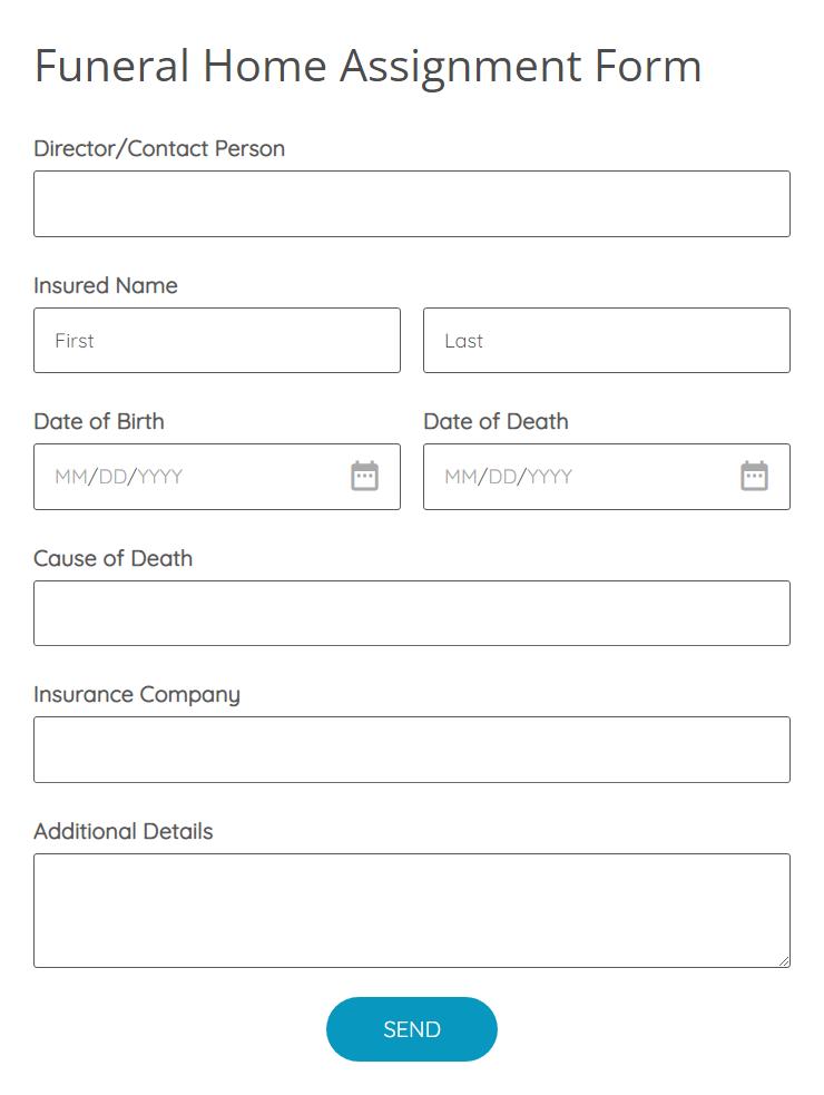 Funeral Home Assignment Form