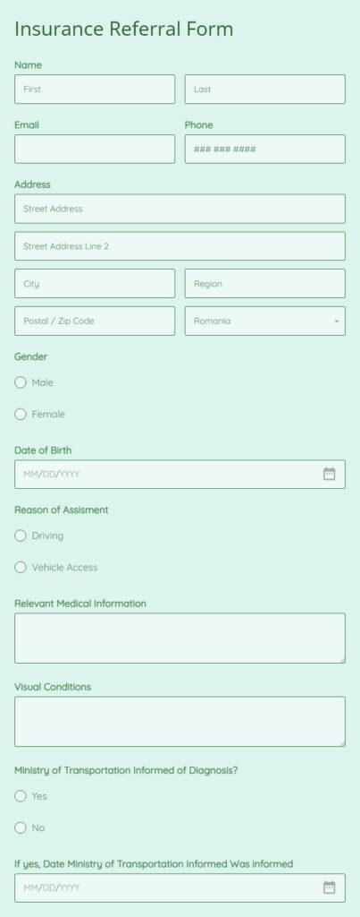 Insurance Referral Form