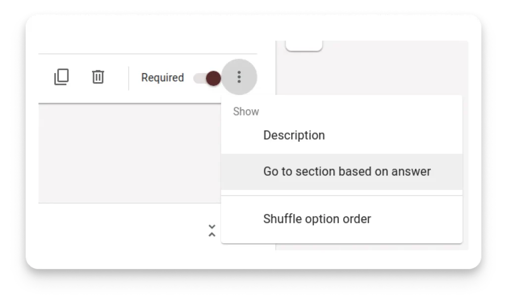 conditional logic rules in google forms